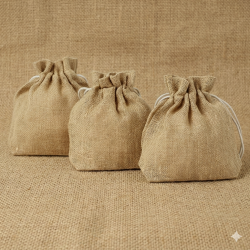 Jute geschenkzakken 19 cm x 19 cm